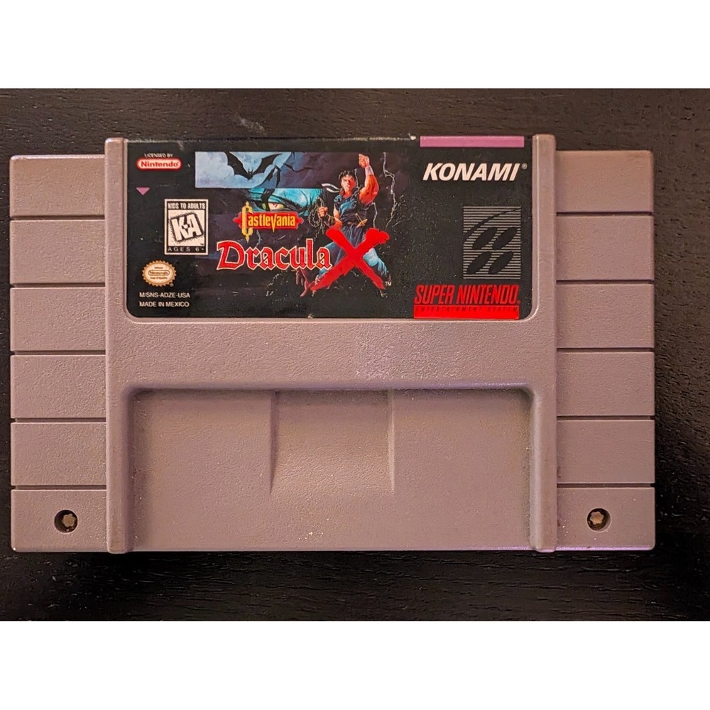 Castlevania Dracula X Super Nintendo SNES Konami SNS-ADZE-USA Rare Tested